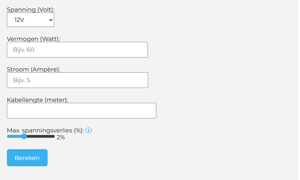 draaddikte calculator afbeelding