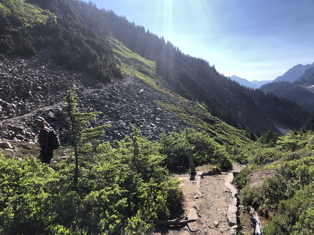 Route vanaf Cascade Pass