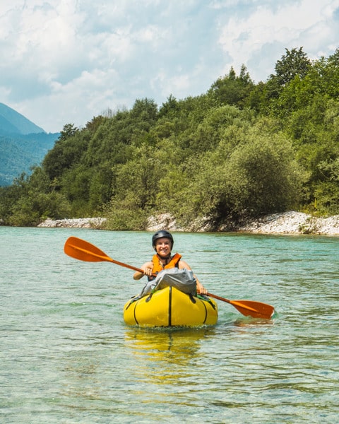 Bianca in de raft tijden packraften slovenie