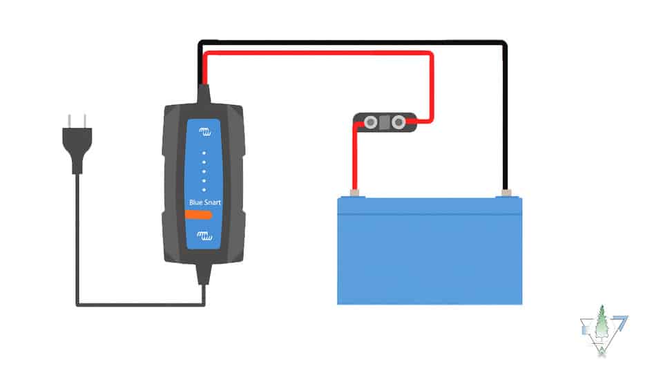 acculader camper aansluiting