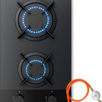 Gaskookplaat Klarstein mat zwart + goud