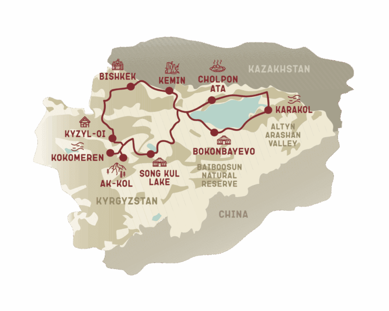 Route Kyrgyzstan Nomads